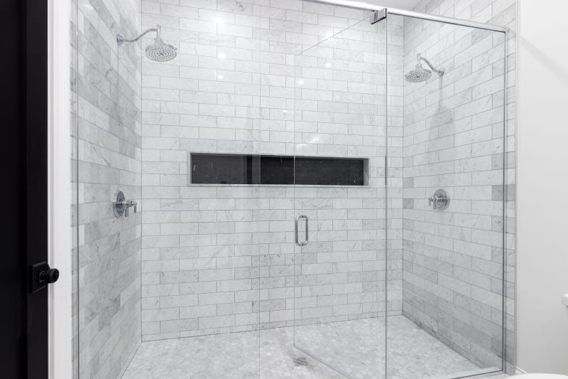 Open Concept Shower with Minimal Framing