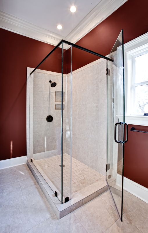Glass Enclosed Shower